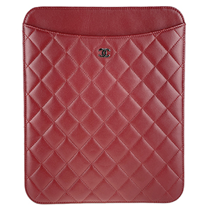 シャネル マトラッセ ラムスキン レッド ipad タブレットケース