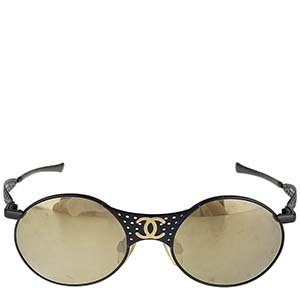 シャネル CCロゴ メタル パンチング フレーム サングラス