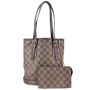 ルイ・ヴィトン ダミエ エベヌ マレ バケット ブラウン トートバッグ