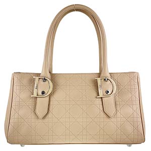 ディオール カナージュ レザー ベージュ ショルダーバッグ