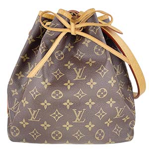 ルイ・ヴィトン モノグラム プチノエ ブラウン ショルダーバッグ