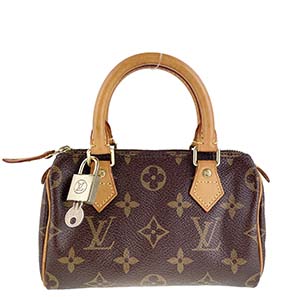ルイ・ヴィトン モノグラム ミニスピーディ ブラウン ハンドバッグ