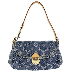 ルイ・ヴィトン モノグラム デニム ミニ プリ―ティ ブルー ショルダーバッグ