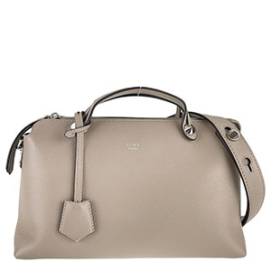 フェンディ バイ ザ ウェイ ミディアム カーフレザー グレー 2WAY ハンドバッグ