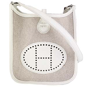 エルメス エヴリン TPM ヴォ―エプソン トワルアッシュ ベージュ ホワイト ショルダーバッグ