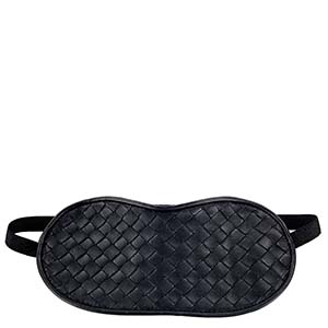 ボッテガ・ヴェネタ イントレチャート レザー ブラック アイマスク