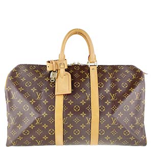 ルイ・ヴィトン モノグラム キーポル45 ブラウン ボストンバッグ