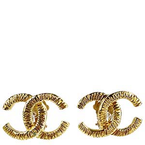 シャネル CCロゴ ゴールドメッキ ゴールド イヤリング