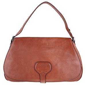 プラダ レザー ブラウン ショルダーバッグ