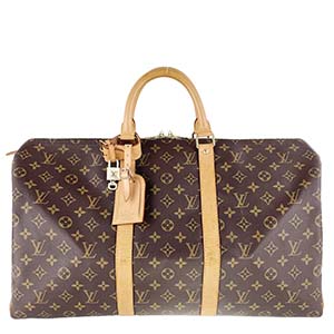 ルイ・ヴィトン モノグラム キーポル50 ブラウン ボストンバッグ