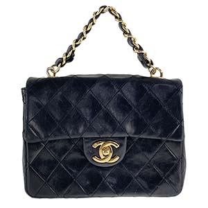 シャネル マトラッセ カーフスキン ブラック ショルダーバッグ