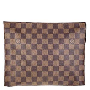 ルイ・ヴィトン ダミエ エベヌ ポッシュ トワレット26 ブラウン ポーチ