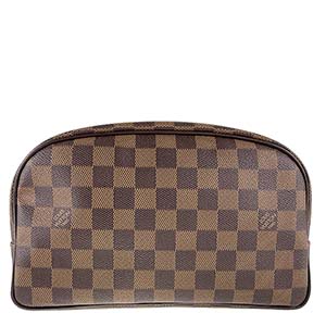 ルイ・ヴィトン ダミエ エべヌ トゥルース トワレット25 ブラウン ポーチ