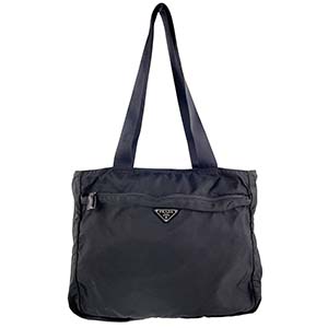 プラダ ナイロン キャンバス ブラック ハンドバッグ