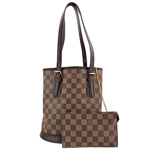 ルイ・ヴィトン ダミエ エベヌ マレ バケット ブラウン トートバッグ