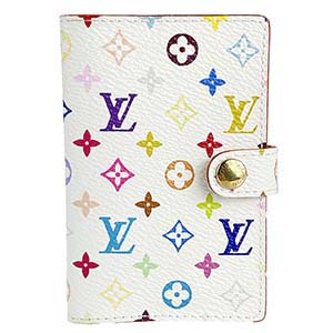 ルイ・ヴィトン モノグラム マルチカラー カルネ ドゥバル ブロン ミニ 手帳カバー