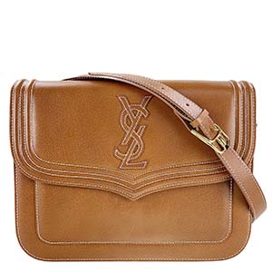 サンローラン レザー ブラウン ショルダーバッグ