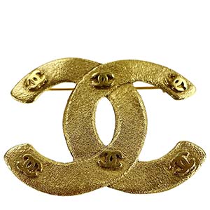シャネル CCロゴ ゴールドメッキ ゴールド ブローチ