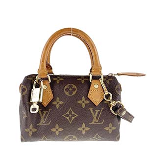 ルイ・ヴィトン モノグラム ミニスピーディ ブラウン ハンドバッグ