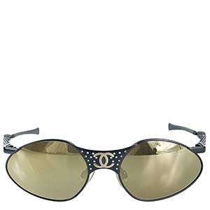 シャネル CCロゴ メタル パンチング フレーム サングラス