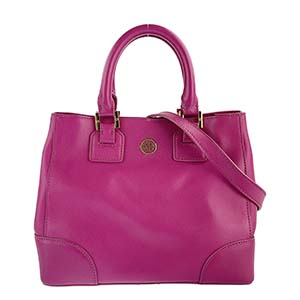 トリーバーチ ロビンソン レザー ピンク 2WAY ハンドバッグ