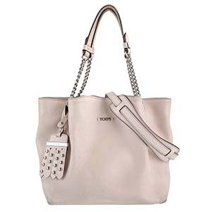 トッズ マイクロフラワー レザー ライトピンク 2WAYハンドバッグ