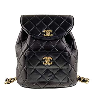 シャネル マトラッセ ラムスキン ブラック リュック
