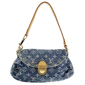 ルイ・ヴィトン モノグラム デニム ミニ プリ―ティ ブルー ショルダーバッグ