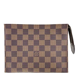 ルイ・ヴィトン ダミエ エベヌ ポッシュ トワレット19 ブラウン ポーチ