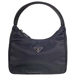 プラダ ナイロン キャンバス ブラック ハンドバッグ