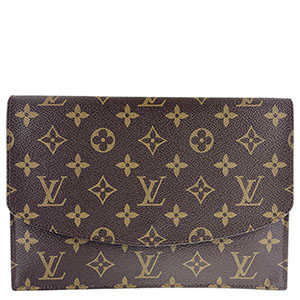 ルイ・ヴィトン モノグラム ポシェット ラバ 23 ブラウン セカンドバッグ