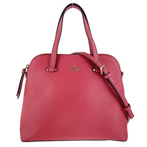 ケイトスペード  サフィアーノレザー レッド 2WAY ハンドバッグ