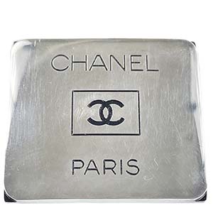 シャネル CCロゴ シルバー スクエア ブローチ