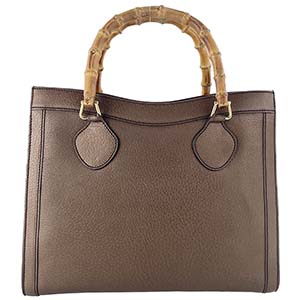 グッチ バンブー レザー ブラウン ハンドバッグ