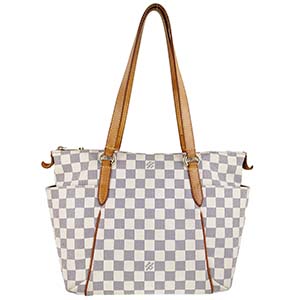 ルイ・ヴィトン ダミエ アズール トータリーPM ホワイト トートバッグ