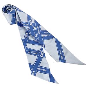 エルメス ツイリー ボルデュック リボン シルク ブルー ライトブルー スカーフ