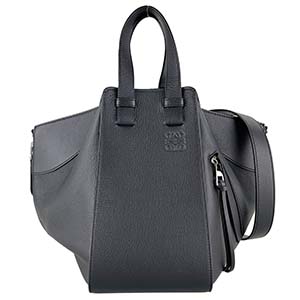 ロエベ ハンモック スモール カーフスキン ブラック 2WAY ハンドバッグ