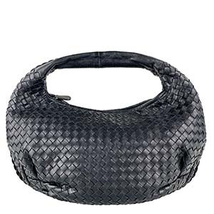 ボッテガ・ヴェネタ イントレチャート ラムスキン ブラック ハンドバッグ