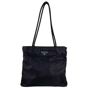 プラダ ナイロン キャンバス ブラック トートバッグ