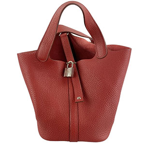 エルメス ピコタンロックPM トリヨンクレマンス ルージュ ハンドバッグ