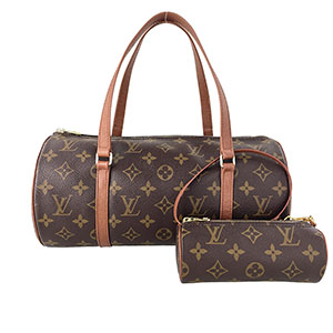 ルイ・ヴィトン モノグラム パピヨン30 ブラウン ハンドバッグ