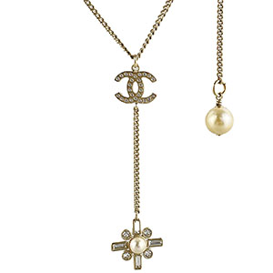 シャネル CCロゴ パール ゴールドメッキ ゴールド ネックレス