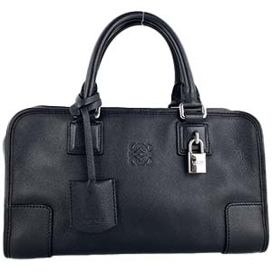 ロエベ アマソナ28 カーフスキン ブラック ハンドバッグ