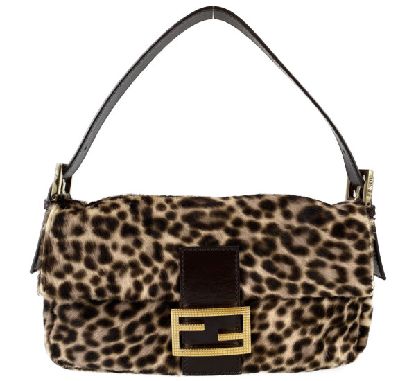 フェンディ マンマバゲット レオパード ショルダーバッグ