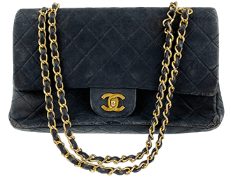 マトラッセ 25㎝ ラムスキン ブラック ショルダーバッグ