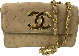 ビコローレ マトラッセ レザー ベージュ ショルダーバッグ