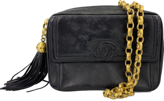 レザー ブラック チェーンショルダーバッグ