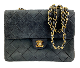 マトラッセ 20㎝ ラムスキン ブラック ショルダーバッグ A01163