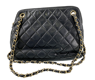 マトラッセ ラムスキン ブラック ショルダーバッグ