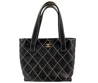 ワイルドステッチ カーフスキン ブラック トートバッグ